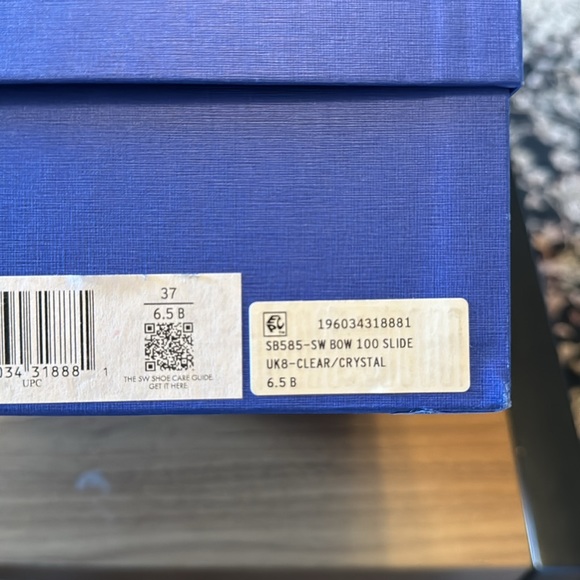 Stuart Weitzman Bow 100 slide Swarovski crystal sandal 6.5 b - Picture 8 of 8
